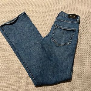 Express Distressed Bootcut Jeans